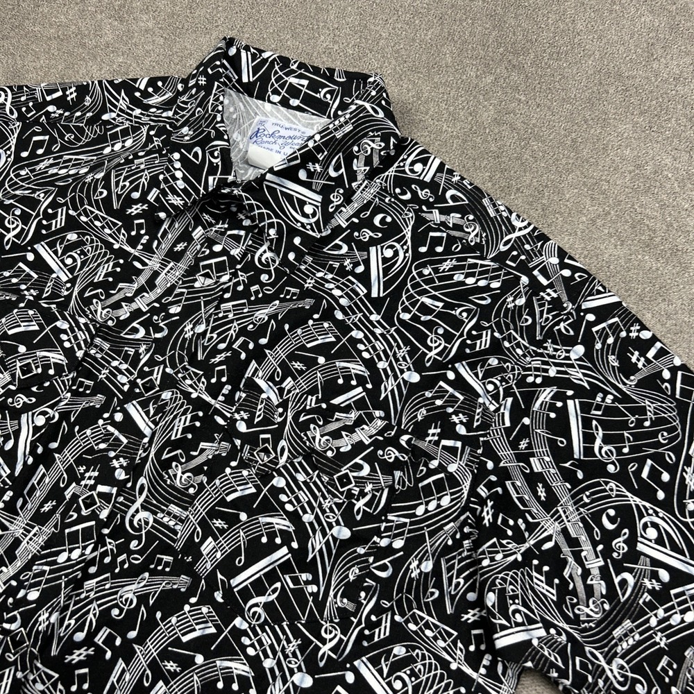 Rockmount Ranch Wear Shirt Mens Medium Relaxed Western Diamond Snap Sawtooth
